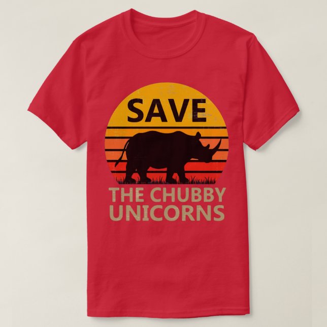 Camiseta Salvar Lo Esencial De Chubby Unicorn (Diseño del anverso)