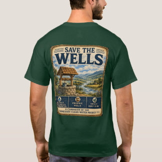 Camiseta Salvar los Pozos💧Proyecto de Agua Limpia de Tenne