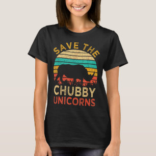 Camiseta Salvar Los Unicornios Regordetes Divertido Vintage