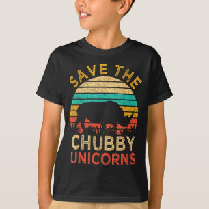 Camiseta Salvar Los Unicornios Regordetes Vintage Divertido