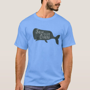 Camiseta Salvar nuestra ballena ambiental oceánica