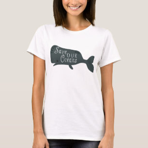 Camiseta Salvar nuestra ballena ambiental oceánica