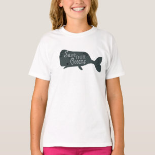 Camiseta Salvar nuestra ballena ambiental oceánica