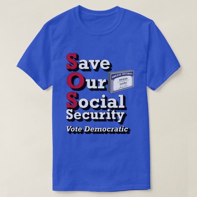 Camiseta Salvar nuestra seguridad social (Diseño del anverso)