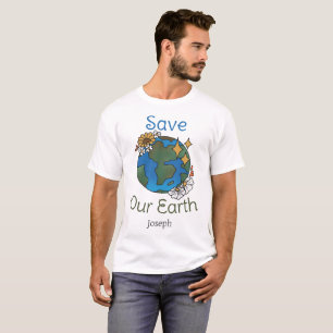 Camiseta salvar nuestra tierra, el día de la tierra, amar l