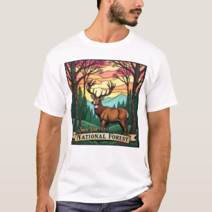Camiseta Salvar nuestro bosque nacional