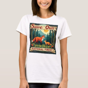 Camiseta Salvar nuestro bosque nacional