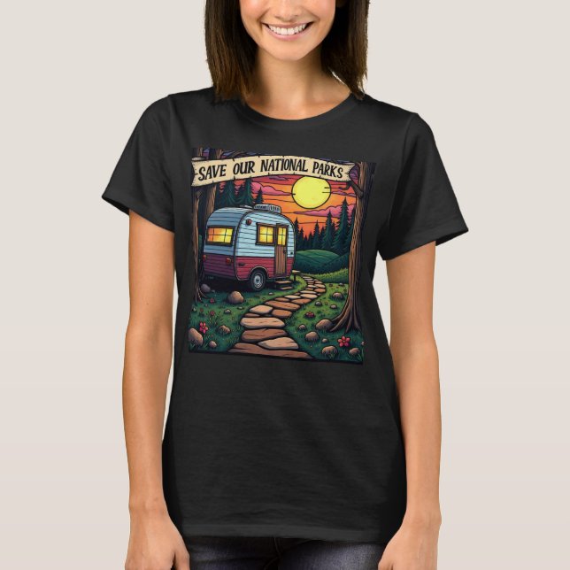 Camiseta Salvar nuestro bosque nacional (Anverso)