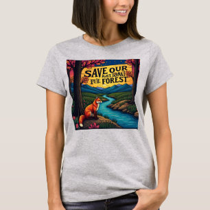 Camiseta Salvar nuestro bosque nacional