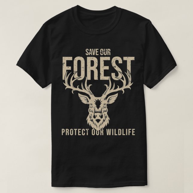 Camiseta Salvar nuestro bosque Proteger nuestra Tierra Gráf (Diseño del anverso)