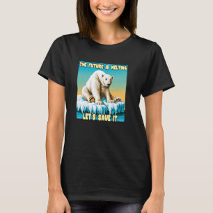 Camiseta Salvar nuestro oso triste Ártico en el hielo que s
