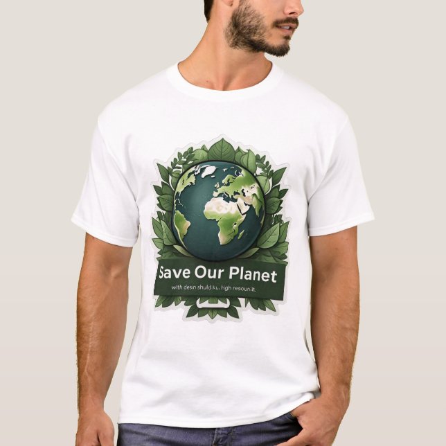 Camiseta Salvar nuestro planeta - Des ecológicos inspirados (Anverso)