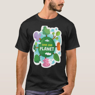 Camiseta Salvar nuestro planeta Energía Verde Medio Ambient