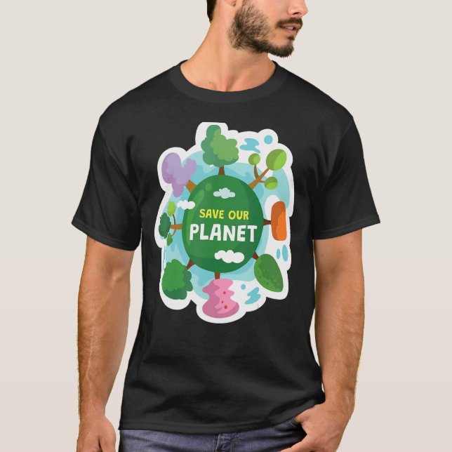 Camiseta Salvar nuestro planeta Energía Verde Medio Ambient (Anverso)