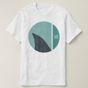 Camiseta salvar nuestros círculos de tiburones