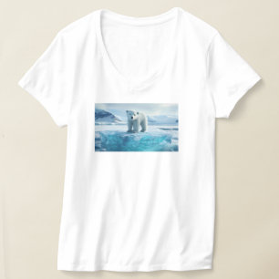 Camiseta Salvar nuestros glaciares - Oso polar en el océano