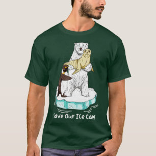 Camiseta Salvar nuestros límites de hielo del clima del oso
