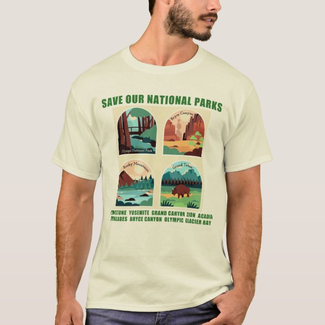 Camiseta Salvar Nuestros Parques Nacionales (Anverso)