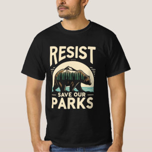 Camiseta Salvar nuestros parques resiste el activismo ambie