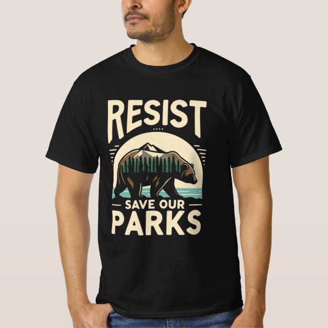 Camiseta Salvar nuestros parques resiste el activismo ambie (Anverso)