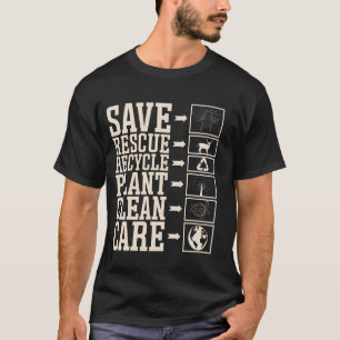 Camiseta Salvar Planeta Rescatar Animales Reciclar Plástico