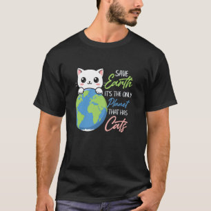 Camiseta Salvar Tierra El Único Planeta Tiene Gato - Divert