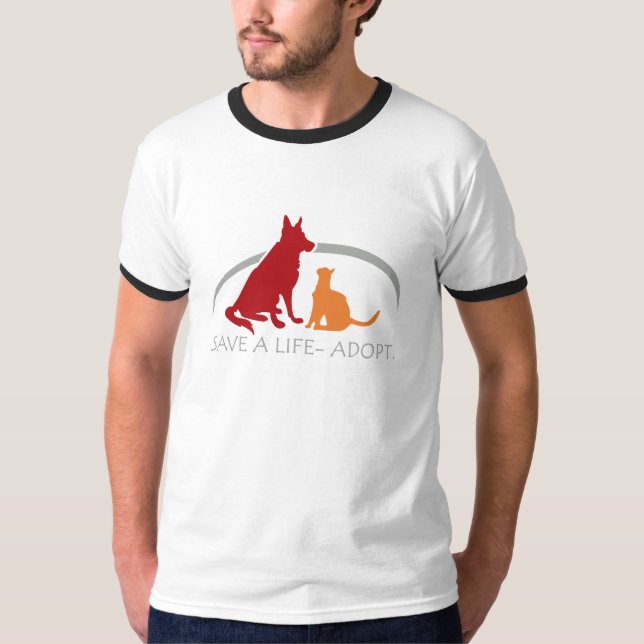 Camiseta salvar un adoptante de vida (Anverso)