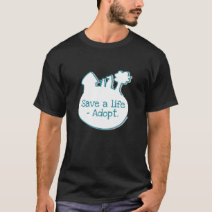 Camiseta salvar un adoptante de vida