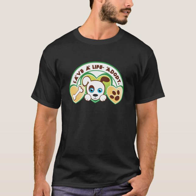 Camiseta salvar un adoptante de vida (Anverso)