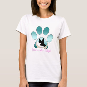 Camiseta salvar un adoptante de vida