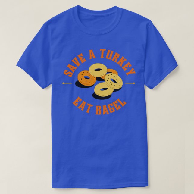 Camiseta Salvar un pavo y comer un bagel (Diseño del anverso)