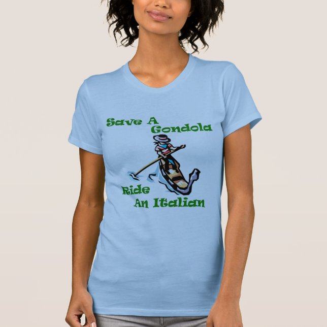 Camiseta Salvar una carrera en Gondola un italiano (Anverso)