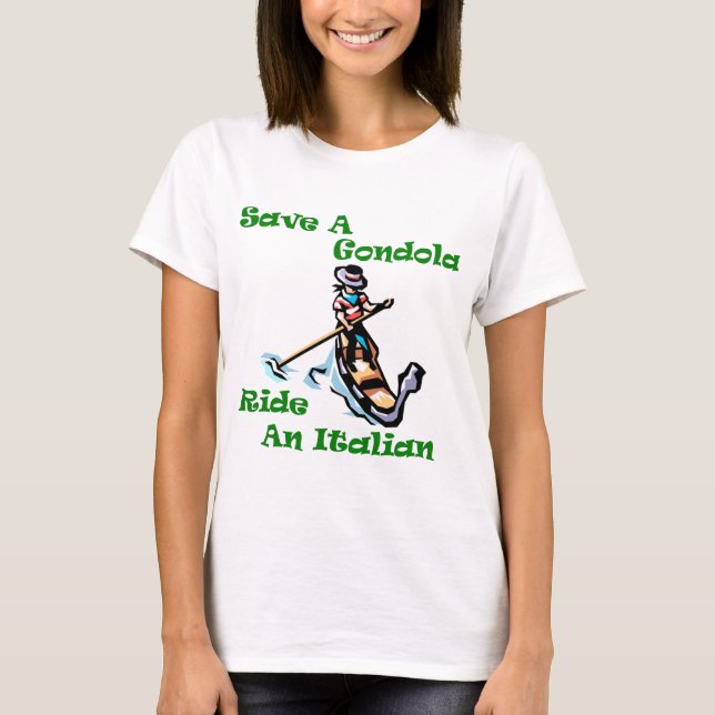 Camiseta Salvar una carrera en Gondola un italiano (Anverso)