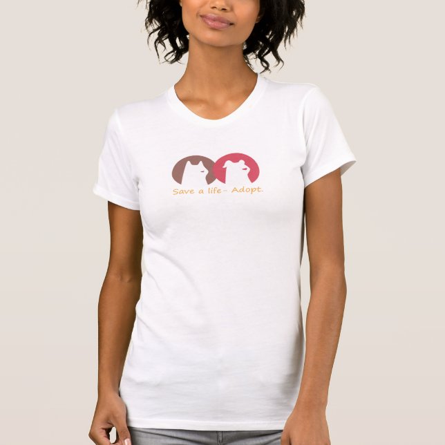 Camiseta salvar una vida - adoptar (Anverso)