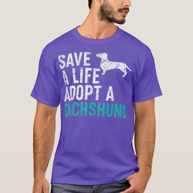 Camiseta Salvar una vida adoptar un rescate de perro Perro  (Anverso)