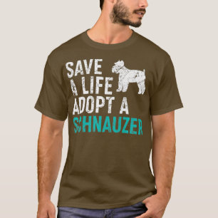 Camiseta Salvar una vida adoptar un rescate de perros Schna