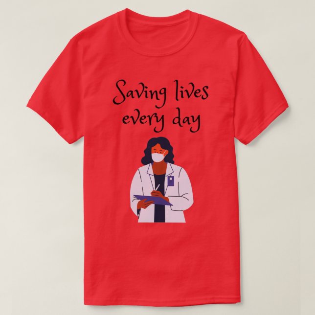 Camiseta Salvar vidas cada día 1 (Diseño del anverso)