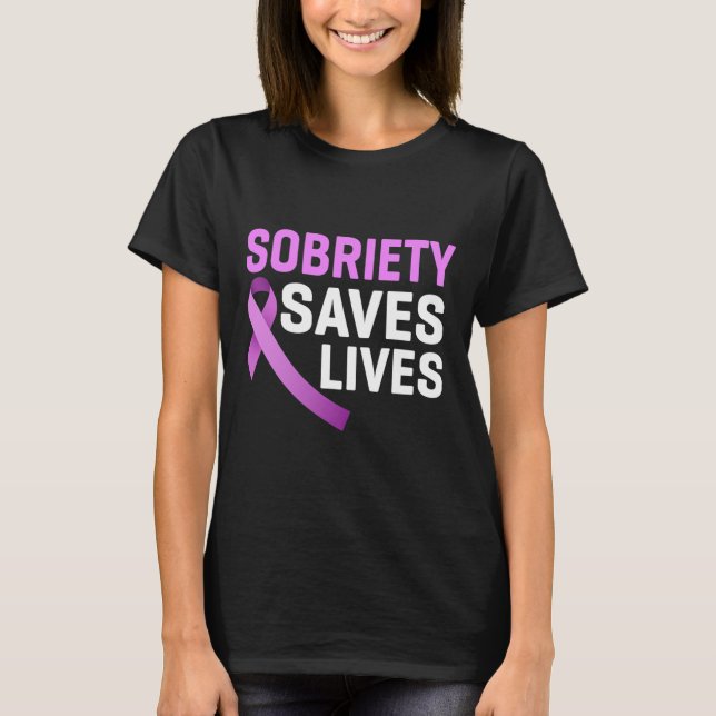 Camiseta Salvar vidas terminar con adicción Conciencia de s (Anverso)