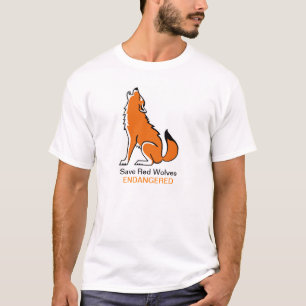 Camiseta Salvar WOLVES Rojas - EEUU - Animales en peligro -