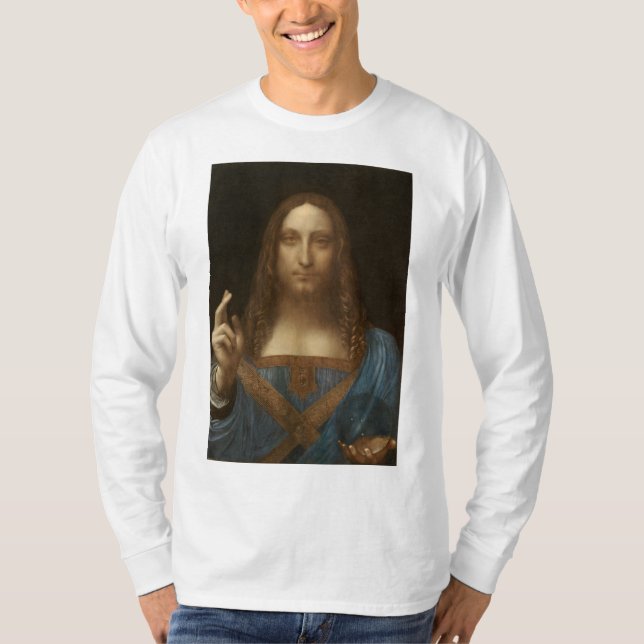 Camiseta Salvator Mundi (Salvador del Mundo) (da Vinci) (Anverso)