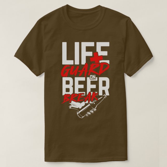 Camiseta Salvavidas en Beer Break, regalo para beber (Diseño del anverso)