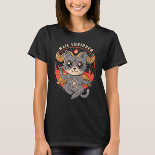 Camiseta Salve Lucipurr - Gatito Demonio de Baphomet Adorab