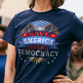 Camiseta Salvemos a Estados Unidos defendiendo la democraci
