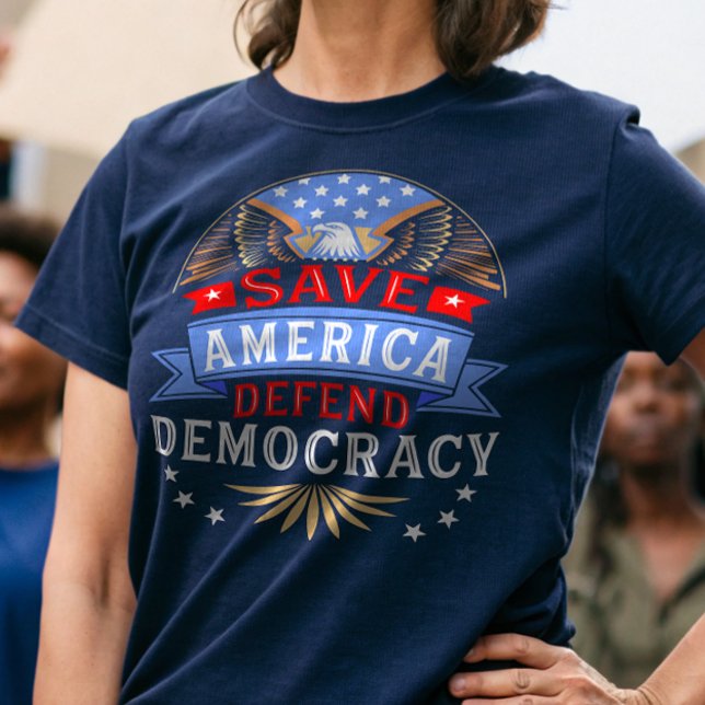 Camiseta Salvemos a Estados Unidos defendiendo la democraci (Subido por el creador)