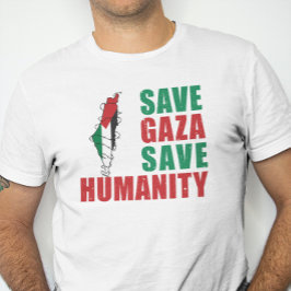 Camiseta Salvemos a Gaza y salvemos a la humanidad, solidar