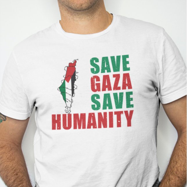 Camiseta Salvemos a Gaza y salvemos a la humanidad, solidar (Subido por el creador)