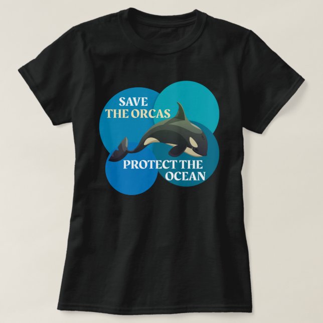 Camiseta Salvemos A Las Orcas Protejamos La Orca De Ballena (Diseño del anverso)