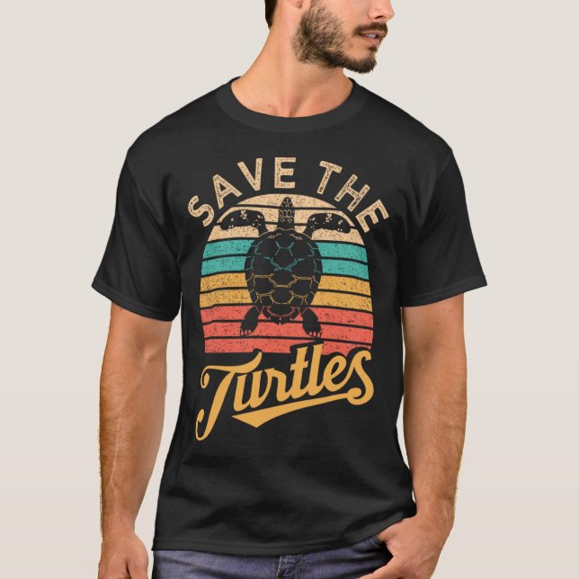 Camiseta Salvemos A Las Tortugas Derechos De Los Animales M (Anverso)
