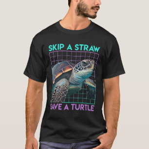 Camiseta Salvemos a las tortugas salven el cuidado ambienta