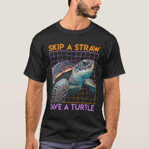 Camiseta Salvemos a las tortugas salven el cuidado ambienta
